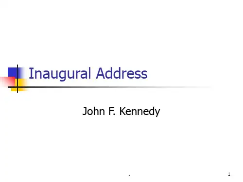 高级英语完整Inaugural Addressppt课件