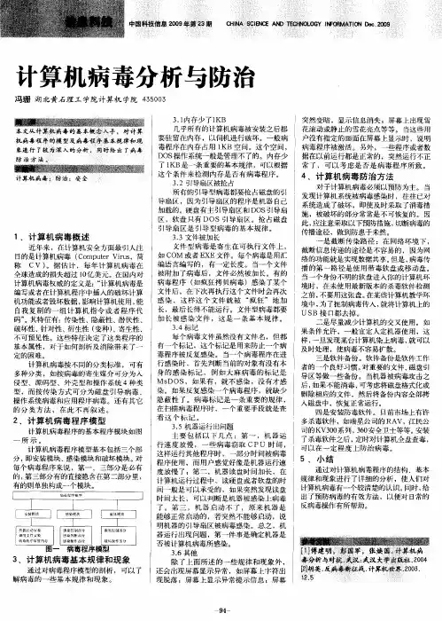 计算机病毒分析与防治