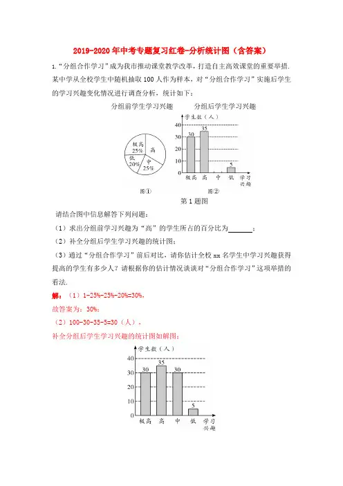 2019-2020年中考专题复习红卷-分析统计图(含答案)