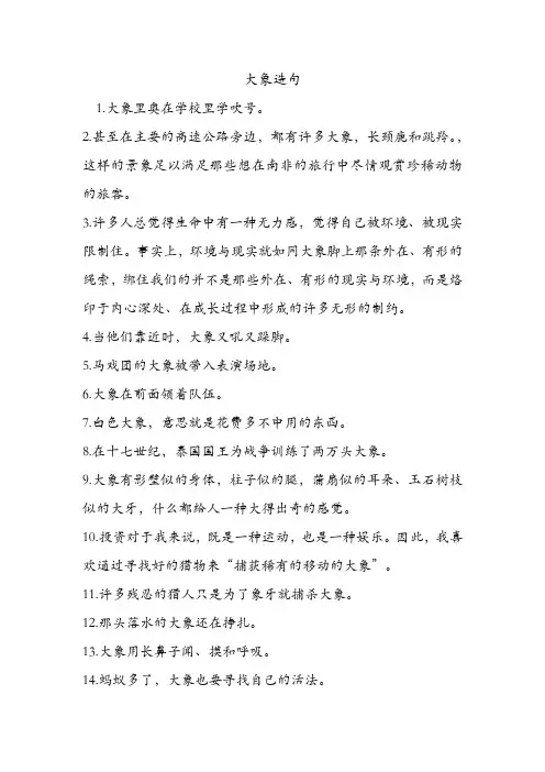 大象造句 .doc