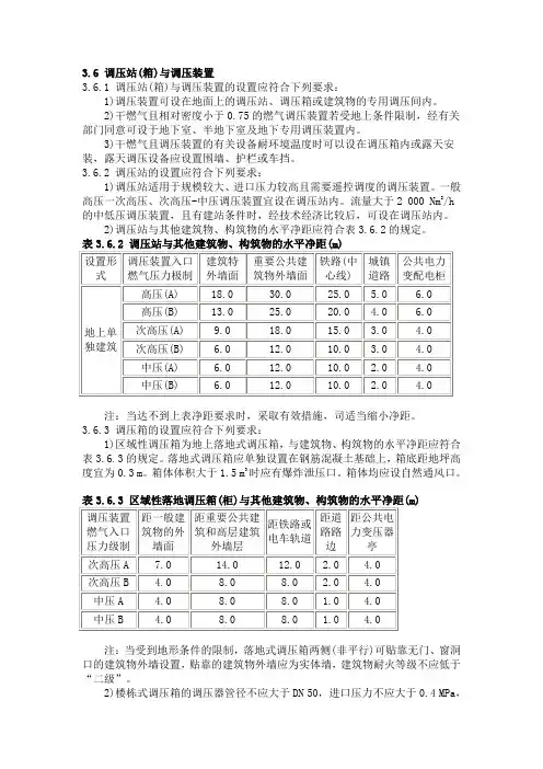 燃气设备安装规范