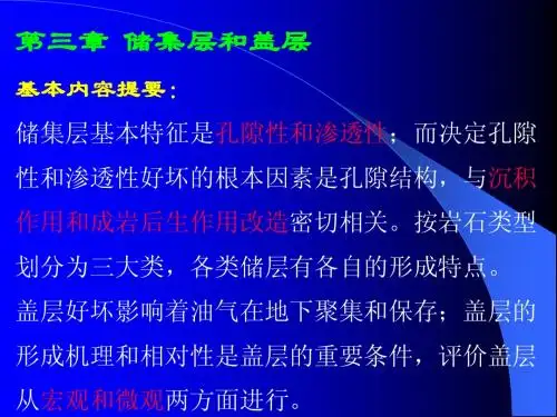 第3章 储集层和盖层