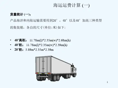 国际运输运费计算