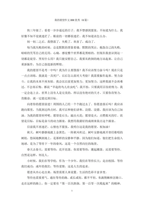 我的愿望作文800优秀(6篇)