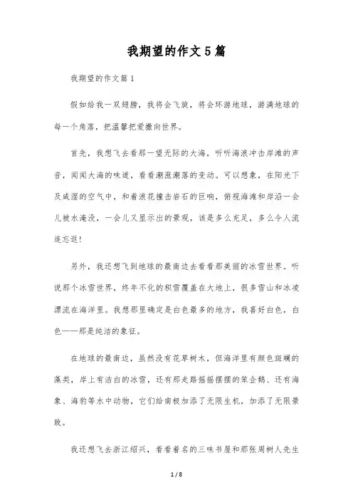 我期待的作文5篇