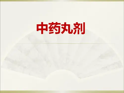 中药丸剂