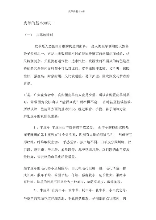 皮革的基本知识