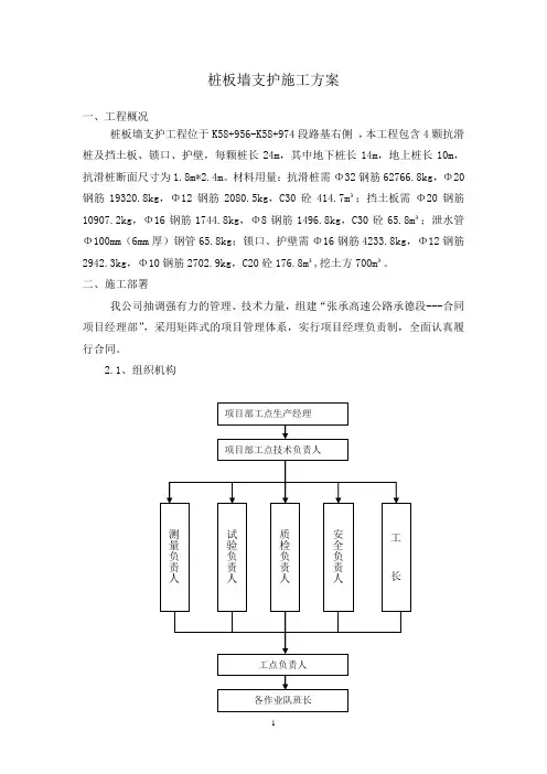 桩板墙施工方案