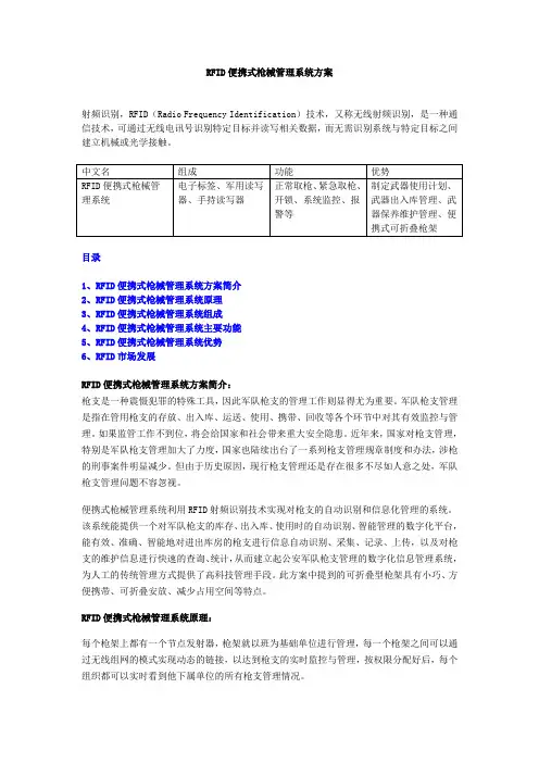 RFID便携式枪械管理系统方案