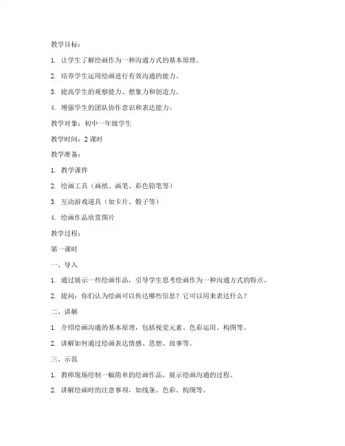 绘画沟通话术教案模板范文