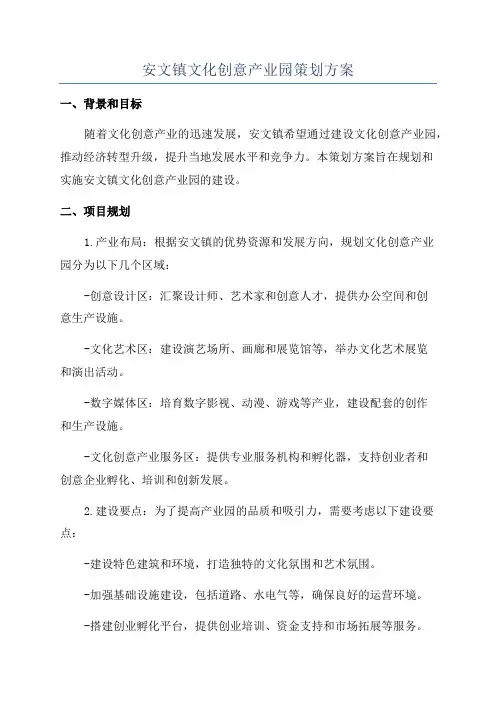 安文镇文化创意产业园策划方案