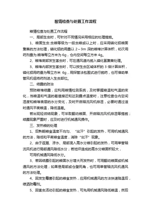 粮情检查与处置工作流程