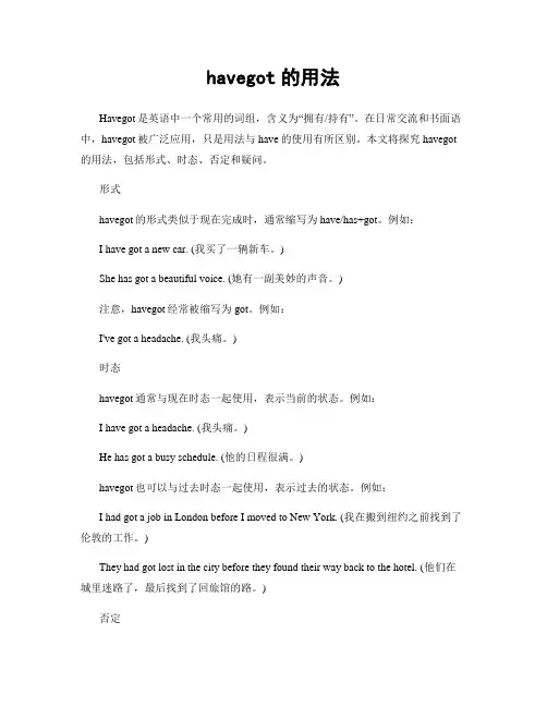 havegot的用法