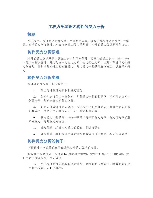 工程力学基础之构件的受力分析