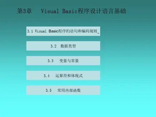 BASIC程序的语句和编码规则