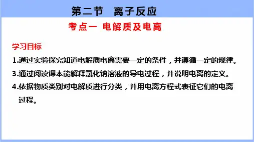 2025届高三化学一轮复习+离子反应++课件