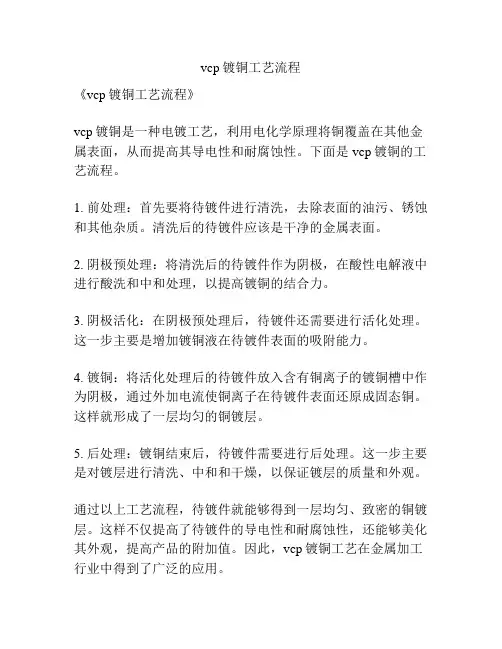 vcp镀铜工艺流程