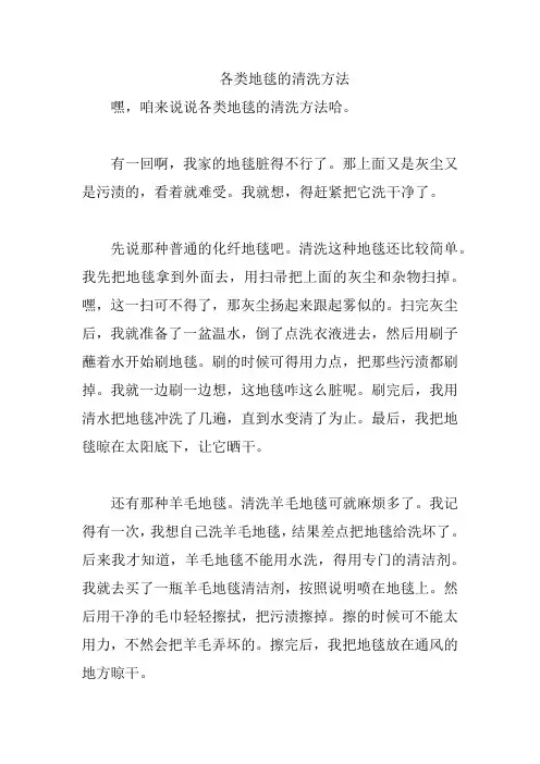 各类地毯的清洗方法