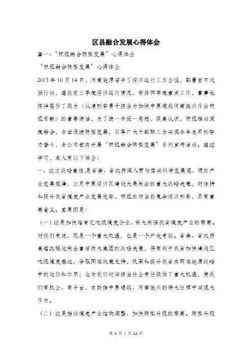 区县融合发展心得体会.doc