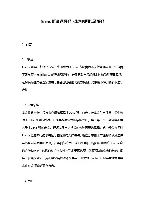 fuchs斑名词解释_概述说明以及解释