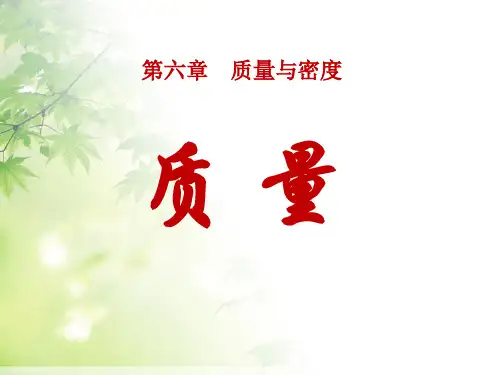 【小学课件】《质量》质量与密度优质PPT课件6