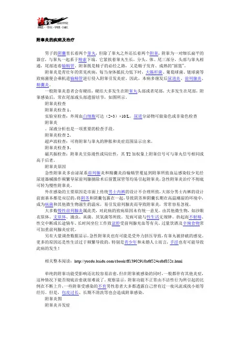 【男性性健康疾病常识】 附睾炎1