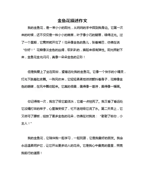 金鱼花描述作文