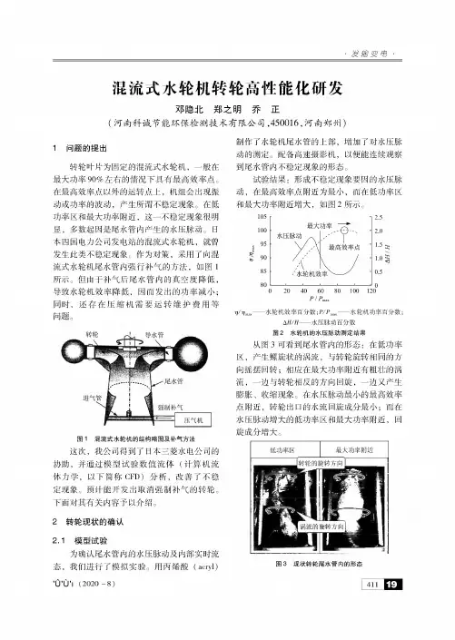 混流式水轮机转轮高性能化研发