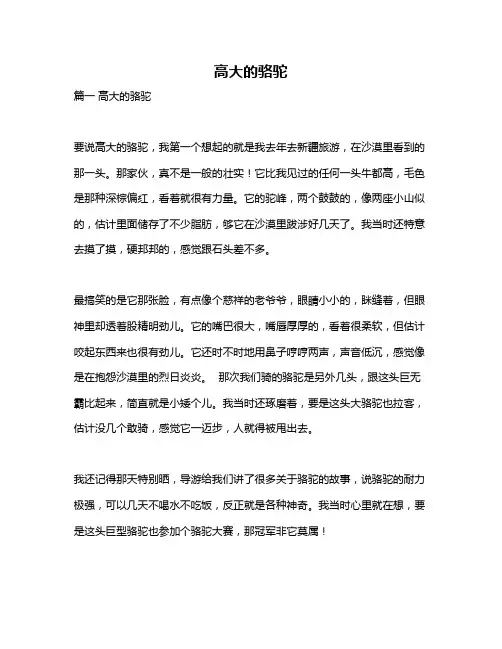 作文《高大的骆驼》