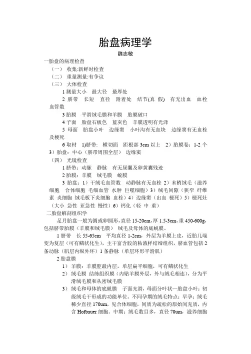 胎盘病理学