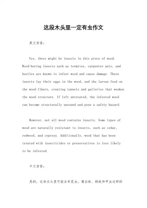 这段木头里一定有虫作文