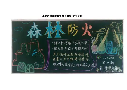 森林防火黑板报资料(图片+文字资料)