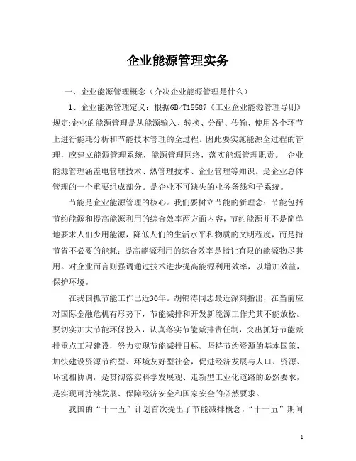 企业能源管理实务
