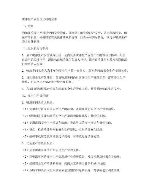 喷漆生产安全责任制度范本