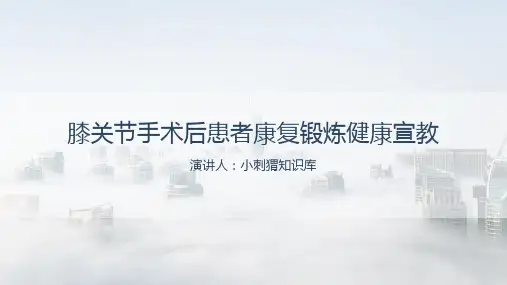 膝关节手术后患者康复锻炼健康宣教PPT课件