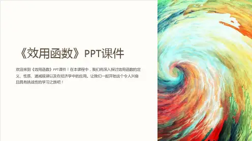 《效用函数》课件