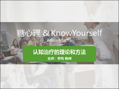 04-认知治疗学派的理论和方法