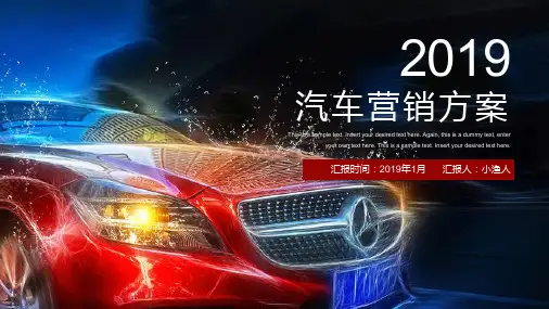 高大上汽车营销方案PPT模板