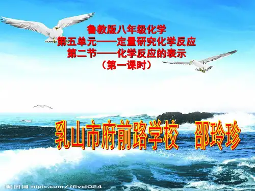 鲁教版(五四)化学八年级5.2《化学反应的表示》课件 (共17张PPT)