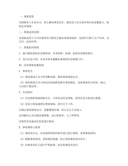 触电应急预案处置流程