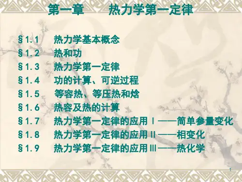 热力学基本概念汇总