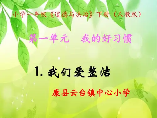 一年级下册道德与法治课件《我们爱整洁》人教部编版PPT