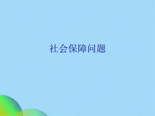 社会保障问题(共51张PPT)