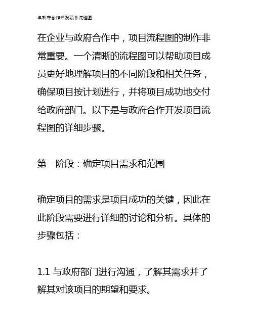 与政府合作开发项目流程图