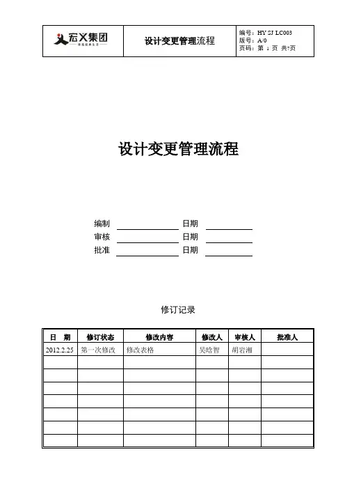 设计变更管理流程