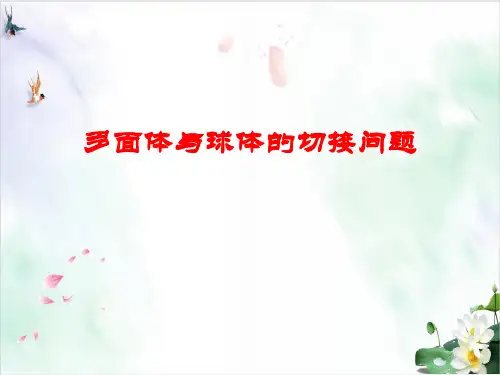 人教A版高中数学必修二 多面体与球体的切接问题课件