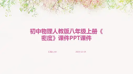 初中物理人教版八年级上册《密度》课件PPT课件