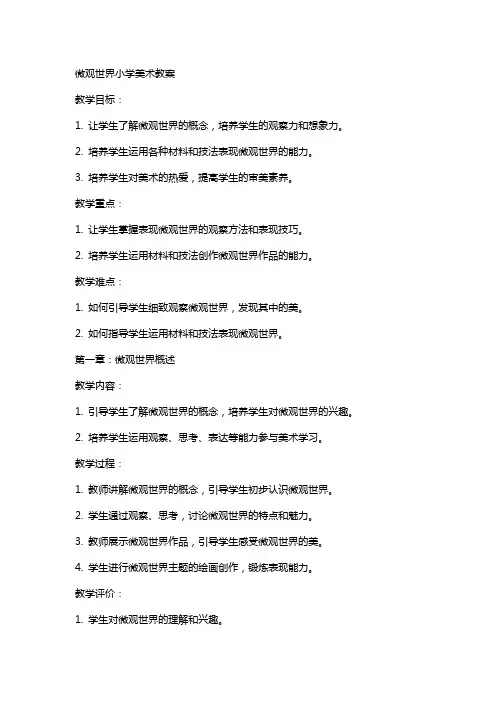 微观世界小学美术教案