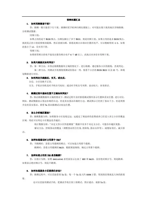网优面试问题汇总(已看)