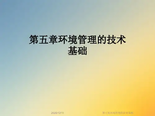 第五章环境管理的技术基础